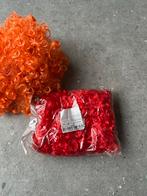 Rode pruik carnaval krullen, Ophalen of Verzenden, Nieuw, Hoed of Pruik, Carnaval