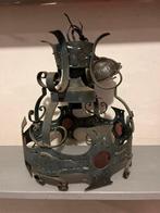 Antieke Smeedijzeren Kroonluchter, Huis en Inrichting, Ophalen, Gebruikt, Metaal, Minder dan 50 cm