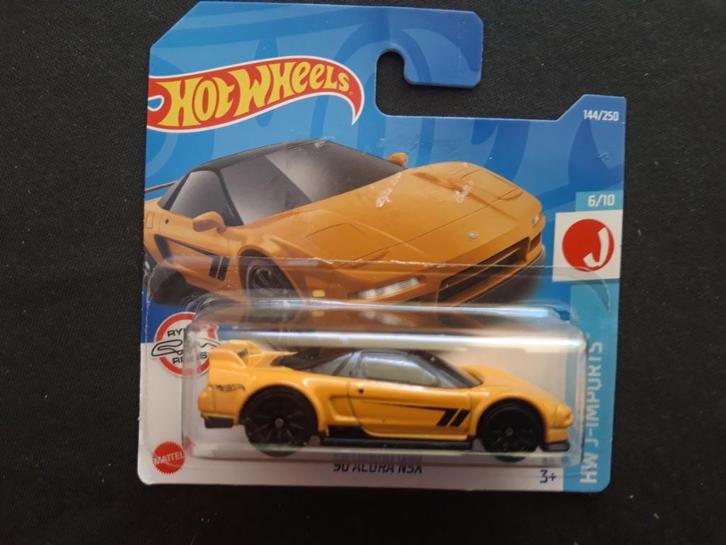 Acura NSX 1990 geel - Hotwheels 2017 J-Imports, Hobby en Vrije tijd, Modelauto's | Overige schalen, Nieuw, Auto, Ophalen of Verzenden