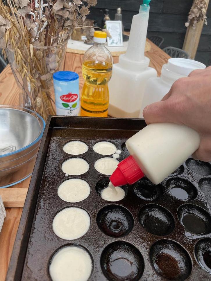 Poffertjesplaten te huur Friesland, Hobby en Vrije tijd, Feestartikelen | Verhuur, Zo goed als nieuw, Ophalen