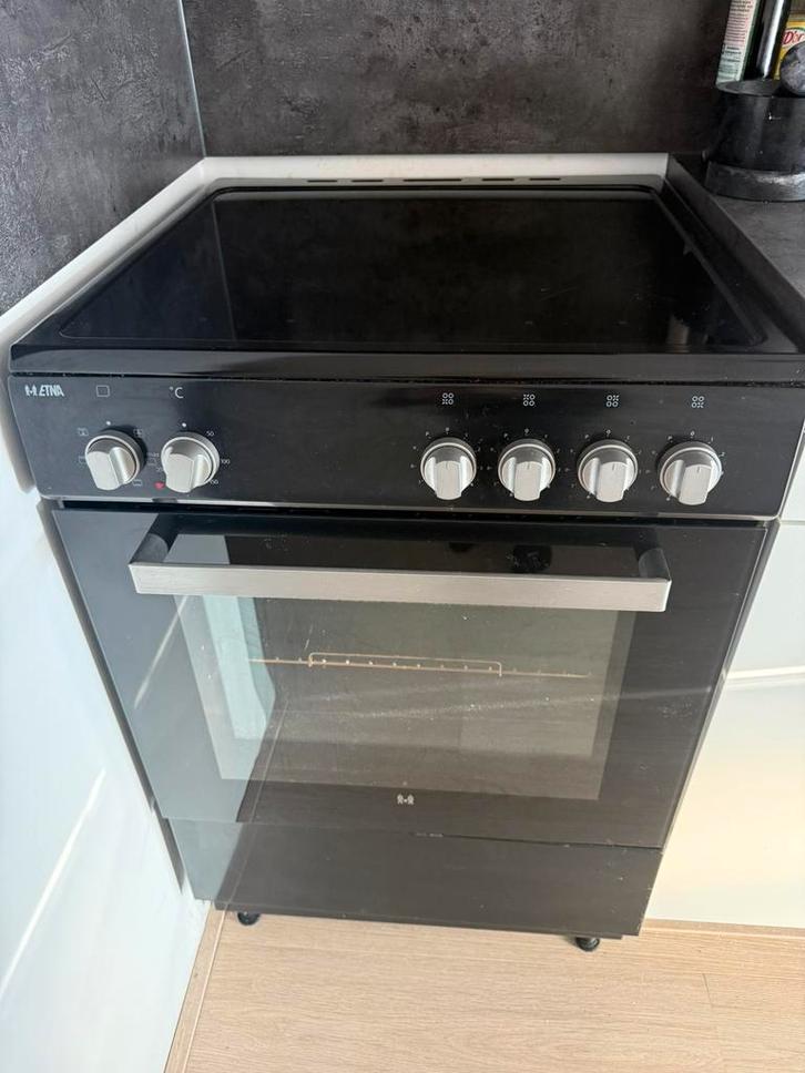 ETNA inductiefornuis zwart FIV500ZWA, Witgoed en Apparatuur, Fornuizen, Gebruikt, Vrijstaand, Inductie, 4 kookzones, 85 tot 90 cm