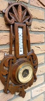 PRACHTIGE ANTIEKE BAROMETER ANNEX THERMOMETER IN PRIMA WERKE, Audio, Tv en Foto, Weerstations en Barometers, Ophalen of Verzenden