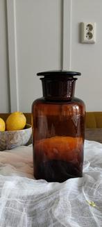 Vintage amber glazen apothekerspot., Ophalen, Zo goed als nieuw
