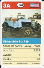 Kw4520 autokaartje 3a oldsmobile six f29, Verzamelen, Ophalen of Verzenden, Zo goed als nieuw, Auto's