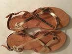 Handgemaakte dames sandalen, Beige, Zo goed als nieuw, Handgemaakt, Sandalen of Muiltjes