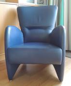 Leren stoel - blauw, Ophalen, Gebruikt, Blauw, Leer