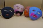 Oude handbeschilderde kartonnen maskers, Ophalen of Verzenden, Zo goed als nieuw