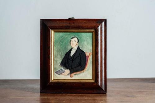 Antiek portret van een Engelse gentleman, Antiek en Kunst, Kunst | Schilderijen | Klassiek, Verzenden