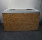 Uitgiftebuffet met bain marie, warmhoudbuffet,, Zakelijke goederen, Horeca | Keukenapparatuur, Niet ingevuld, Gebruikt, RVS Meubilair