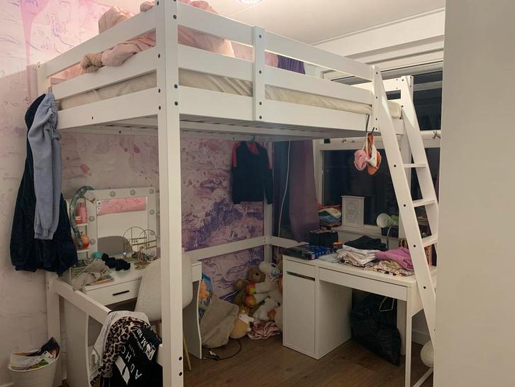 Stora ikea Hoogslaper, Huis en Inrichting, Slaapkamer | Stapelbedden en Hoogslapers, Zo goed als nieuw, Hoogslaper, 140 cm, 200 cm