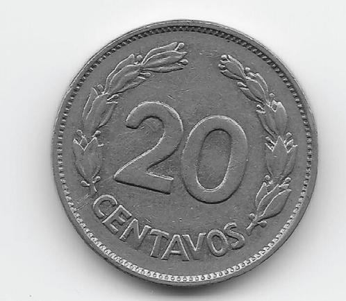 Ecuador 20 centavos 1966 KM# 77.1c, Postzegels en Munten, Munten | Amerika, Losse munt, Zuid-Amerika, Verzenden