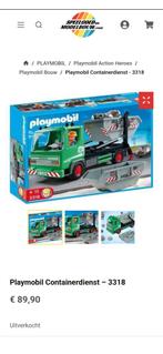 Playmobil Containerdienst – 3318, Ophalen of Verzenden, Zo goed als nieuw, Complete set