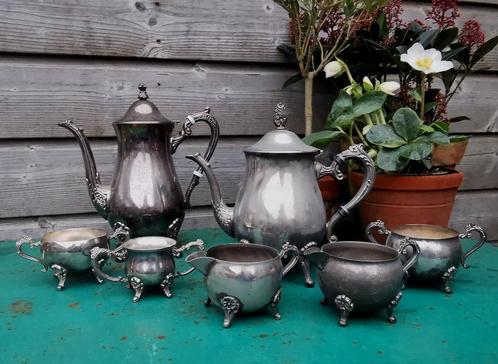 Verzilverd koffiepot theepot suikerpot div Miekje's, Antiek en Kunst, Antiek | Goud en Zilver, Ophalen of Verzenden