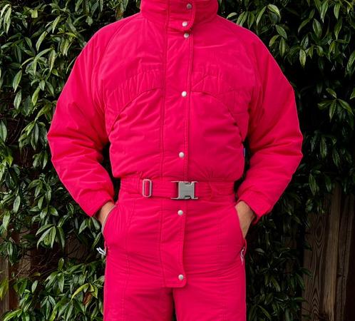 Roze Retro Skipak M, Kleding | Dames, Wintersportkleding, Gedragen, Pak, Maat 38/40 (M), Ophalen of Verzenden