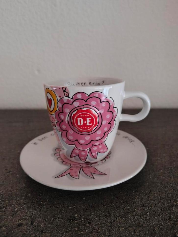 Blond Amsterdam Douwe Egberts D.E Kop En Schotel 200ML, Huis en Inrichting, Keuken | Servies, Nieuw, Kop(pen) en/of Schotel(s)
