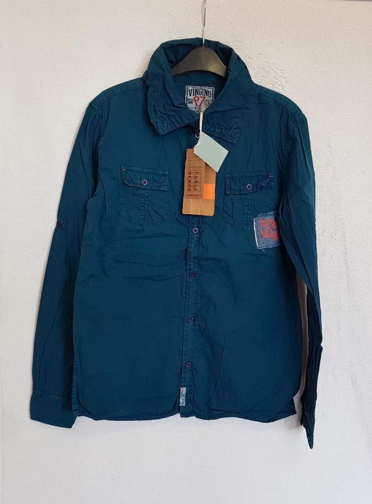 Geweldige VINGINO blouse Laurens met kraag mt 16/176., Kinderen en Baby's, Kinderkleding | Maat 176, Nieuw, Jongen, Overhemd of Blouse