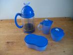 Tupperware Cafetiére, Suikerpotje,Melkkannetje en Trommeltje, Ophalen of Verzenden, Gebruikt, Paars, Beker of Kan