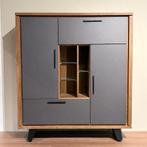 Highboard Cubo Henders en Hazel, Huis en Inrichting, Kasten | Wandmeubels, Eikenhout, Met deur(en), 100 tot 150 cm, Nieuw