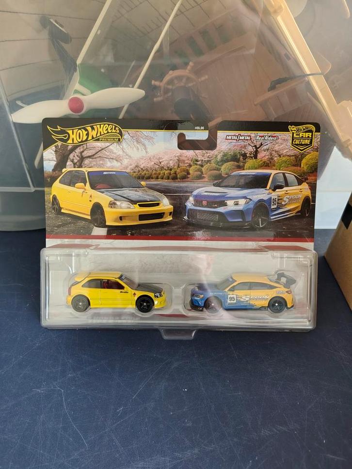 Hot Wheels Honda Civic Type R + Civic Type R EK9, Hobby en Vrije tijd, Modelauto's | Overige schalen, Nieuw, Auto, Ophalen of Verzenden