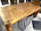Massief eiken eettafel + stoelen, Huis en Inrichting, Ophalen, Gebruikt, Eikenhout, 200 cm of meer