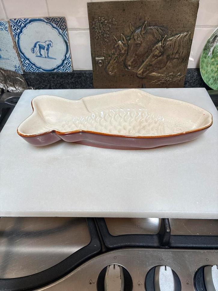Vintage Vis Schaal - Made in Luxembourg Keramiek Aardewerk, Antiek en Kunst, Antiek | Keramiek en Aardewerk, Ophalen of Verzenden