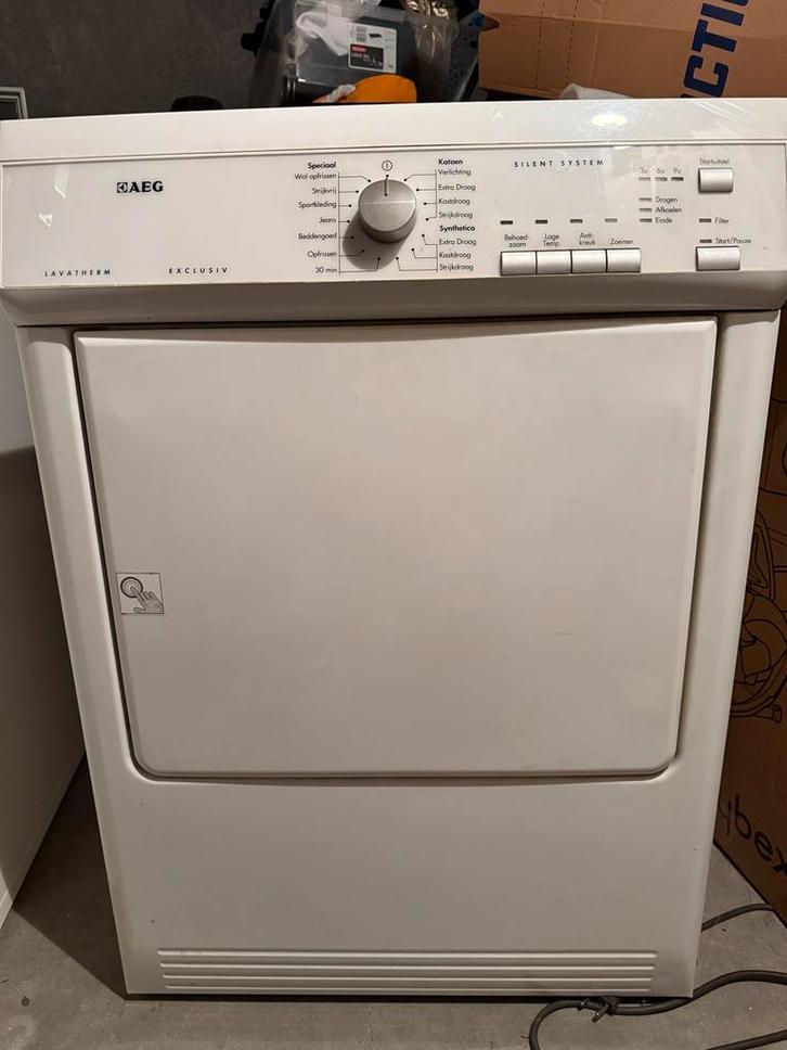 AEG Lavatherm Exclusiv Droger - Voorlader, Witgoed en Apparatuur, Wasdrogers, Gebruikt, Luchtafvoer, Voorlader, 6 tot 8 kg, 85 tot 90 cm