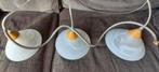 Hanglamp met 3 lampenkapjes, Huis en Inrichting, Lampen | Hanglampen, Ophalen, Glas, Mooi, Zo goed als nieuw