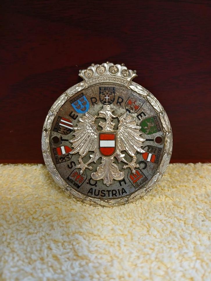 Vintage Auto Embleem - Oostenrijk, Verzamelen, Overige Verzamelen, Ophalen of Verzenden