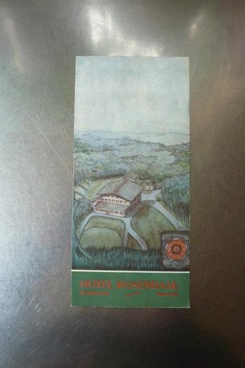vintage folder Hotel Rosendaal 1952? beschikbaar voor biedingen