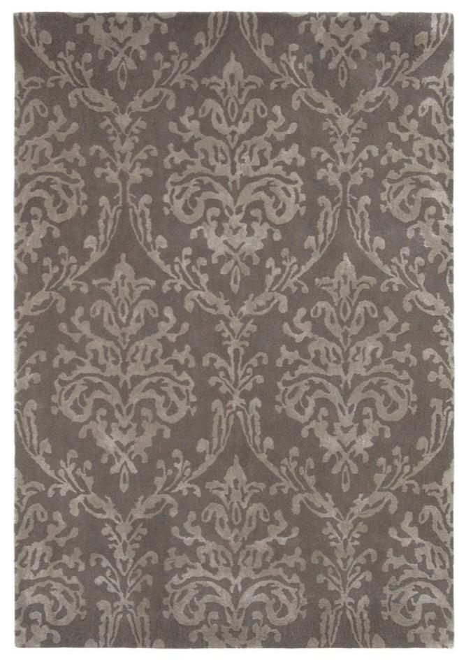 Vloerkleed carpet Damask Pewter wol 170x240 grijs nieuw!, Huis en Inrichting, Stoffering | Tapijten en Kleden, Nieuw, 150 tot 200 cm
