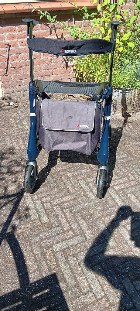 Topro Pegasus Carbon lichtgewicht rollator kleur Blauw, Diversen, Rollators, Gebruikt, Lichtgewicht, Opvouwbaar, Ophalen