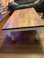 Landelijke brocante salontafel acacia hout, Ophalen, 50 tot 100 cm, Zo goed als nieuw, Minder dan 50 cm