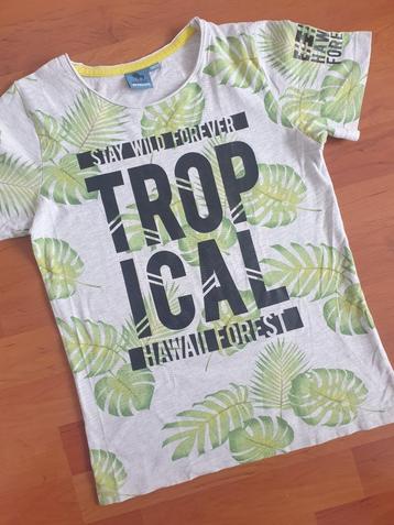 Jongens t-shirt - authentic qiboi - tropical - maat 146-152 beschikbaar voor biedingen