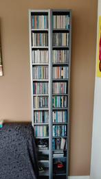 CD-rek (grijs) met 250 CD's, CD-speler en opbergmap, Ophalen, Gebruikt, 150 discs of meer, Cd's