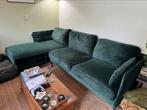 Royal green velvet L shaped sofa, Ophalen of Verzenden, Zo goed als nieuw