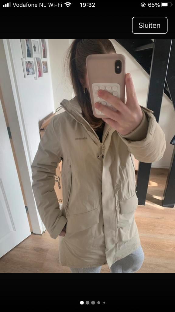 Winterjas Ayacucho waterdicht - dubbele rits, Kleding | Dames, Jassen | Winter, Zo goed als nieuw, Maat 34 (XS) of kleiner, Beige