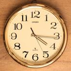 Citizen Quartz Klok met "gouden" rand, Ophalen of Verzenden, Gebruikt, Analoog, Wandklok