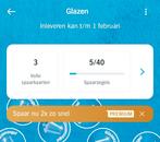 3 volle spaarkaarten + 5 losse zegels ah glazen, Ophalen of Verzenden, Winkel, Super of Benzinepomp, Volle spaarkaart