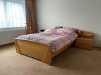 Volledig eiken bed met elektrisch verstelbare lattenbodem, Huis en Inrichting, Slaapkamer | Bedden, Ophalen, Tweepersoons, 140 cm