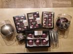Kerstballen paars en groen van glas, Diversen, Kerst, Ophalen