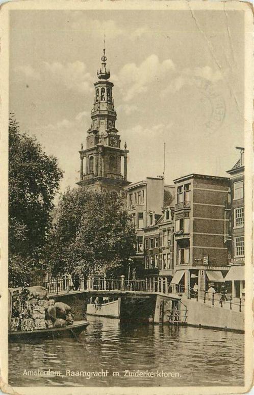 (304-064-011) Amsterdam Raamgracht m. Zuiderkerktoren, Verzamelen, Ansichtkaarten | Nederland, Noord-Holland, Verzenden