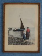 Uitzeilende visscher, Volendam - vintage scheepvaart, Verzamelen, Ophalen of Verzenden, Gebruikt, Zeilboot, Kaart, Foto of Prent