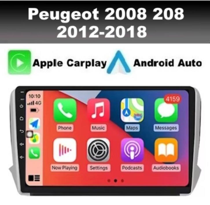 Peugeot 208 2008 radio navigatie android 14 apple carplay, Auto diversen, Autoradio's, Nieuw, Ophalen of Verzenden