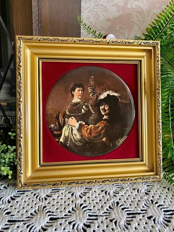 Staffordshire plaquette in lijst Rembrandt  beschikbaar voor biedingen