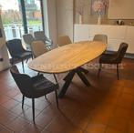 Deens Ovale Eiken Tafel Massief Eikenhout Eettafel Met Poot, Huis en Inrichting, Tafels | Eettafels, Nieuw, 100 tot 150 cm, Ophalen of Verzenden