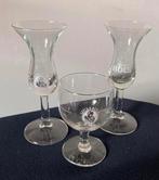 3 Verschillende glaasjes van Lucas Bols Ao1575. H.12,5+8 cm., Ophalen of Verzenden, Zo goed als nieuw, Borrel- of Shotglas