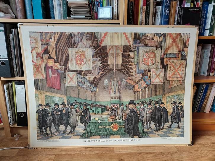 Mooie klassieke schoolplaat, Antiek en Kunst, Antiek | Schoolplaten, Geschiedenis, Ophalen