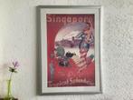 Ingelijste poster Singapore super mooi 75/55 cm., Ophalen, Zo goed als nieuw, 50 tot 75 cm, Foto of Poster