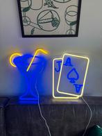 Neon Lampen Set - Cocktail & Kaarten, Ophalen of Verzenden, Zo goed als nieuw