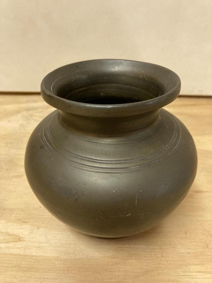 Antiek tinnen potje 'Kwispedoor"., Antiek en Kunst, Antiek | Tin, Ophalen of Verzenden
